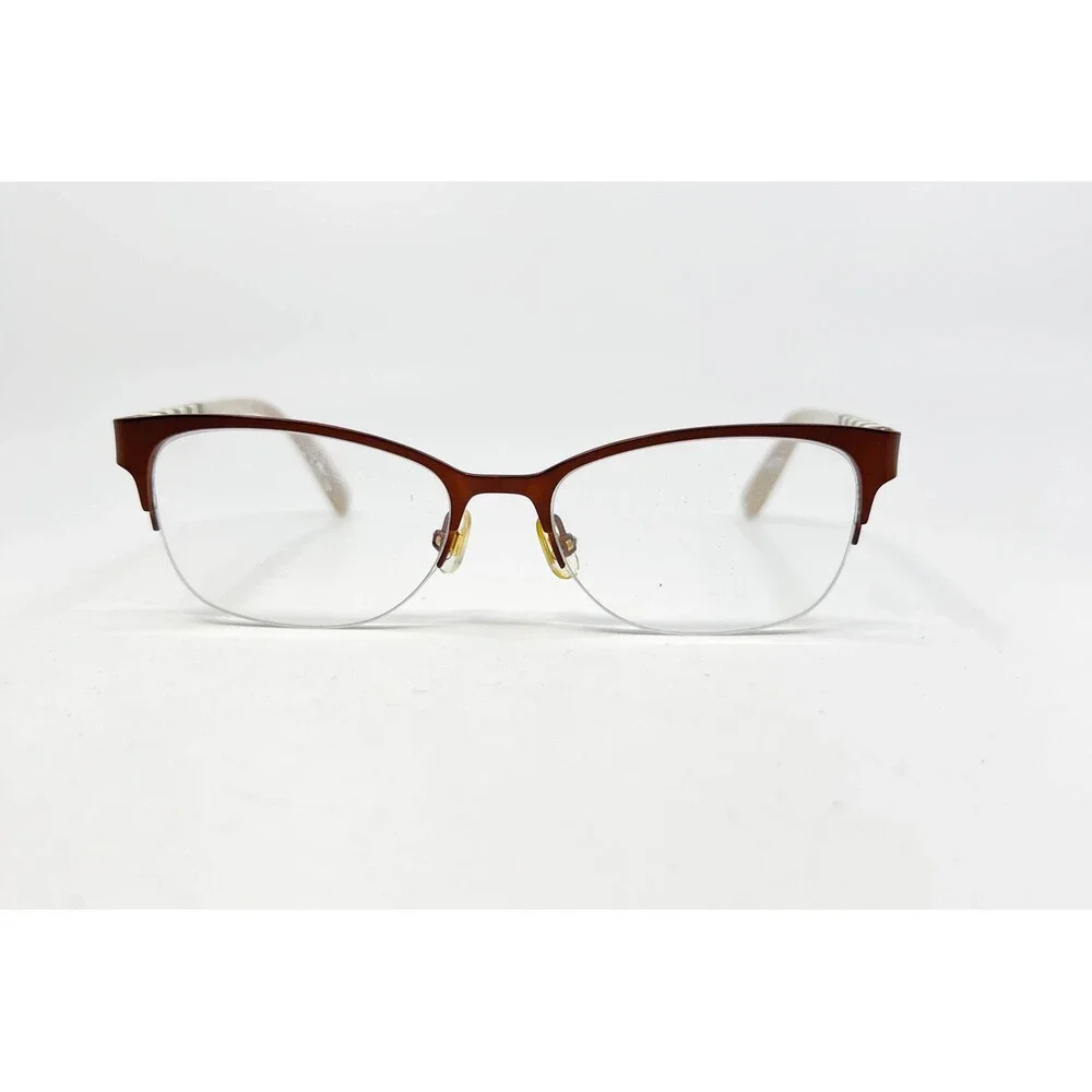 Kate Spade Eyeglasses Womens Brown Valary Cat Eye Striped Temple 51-16-135